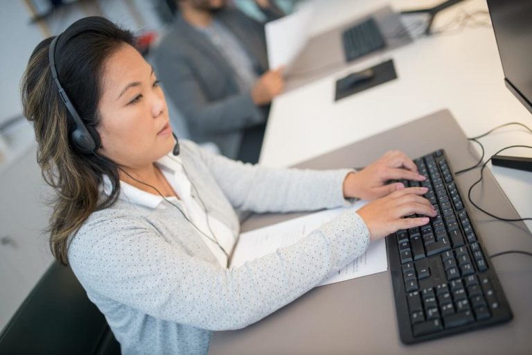 a person working on a computer